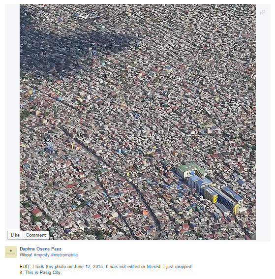 Viral Photo of Pasig City, A Wake-Up Call to Pass Important Bill on Land Use